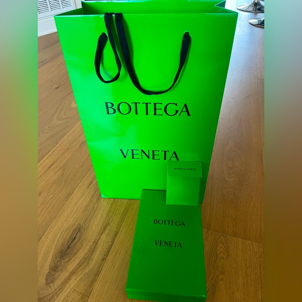 Bottega Venetia Shopping Bag + Gift Box + Note Envelope Set